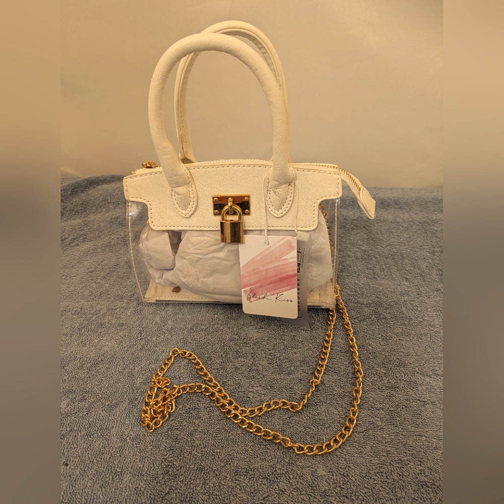 Blush Kiss Mini Clear Crossbody Bag
